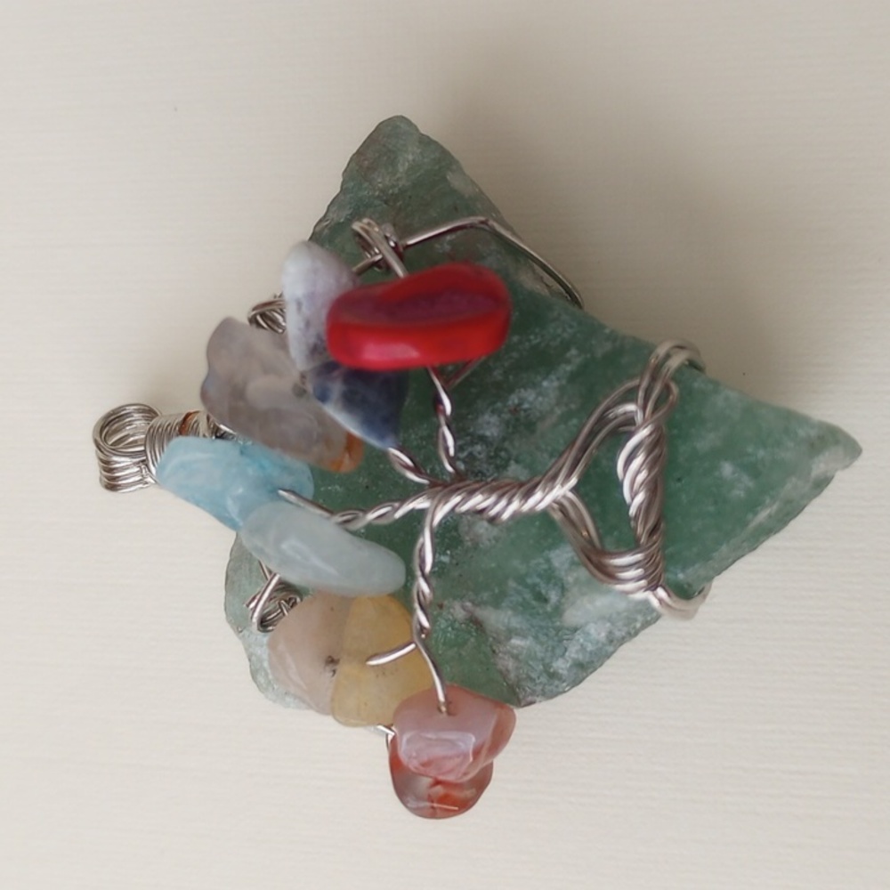 Rare Tree of life wire plated Pendant for necklace.